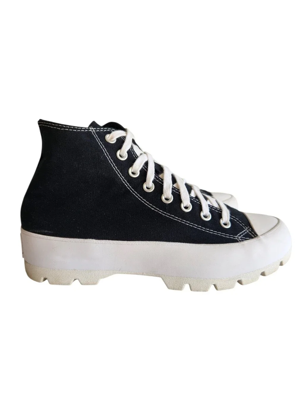 Converse Chuck Taylor All Star Lugged High Black Shoes US Size 9.5 Womens
